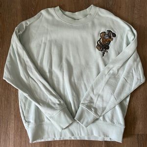 H&M Relaxed Fit Tiger & Snake Sweatshirt - Green / Large